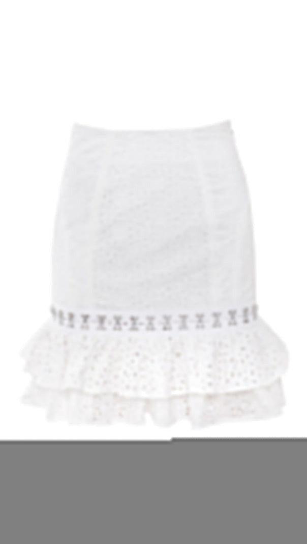 AIIZIE RUFFLE TWO PIECE SET IN WHITE - product image