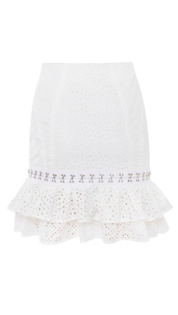 AIIZIE RUFFLE TWO PIECE SET IN WHITE - product image