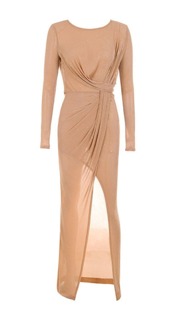 AIIZIE SOLID DRAPED WRAP IN KHAKI - product image
