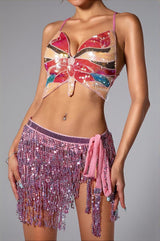 Dacota Fringe & Sequin Bikini Set