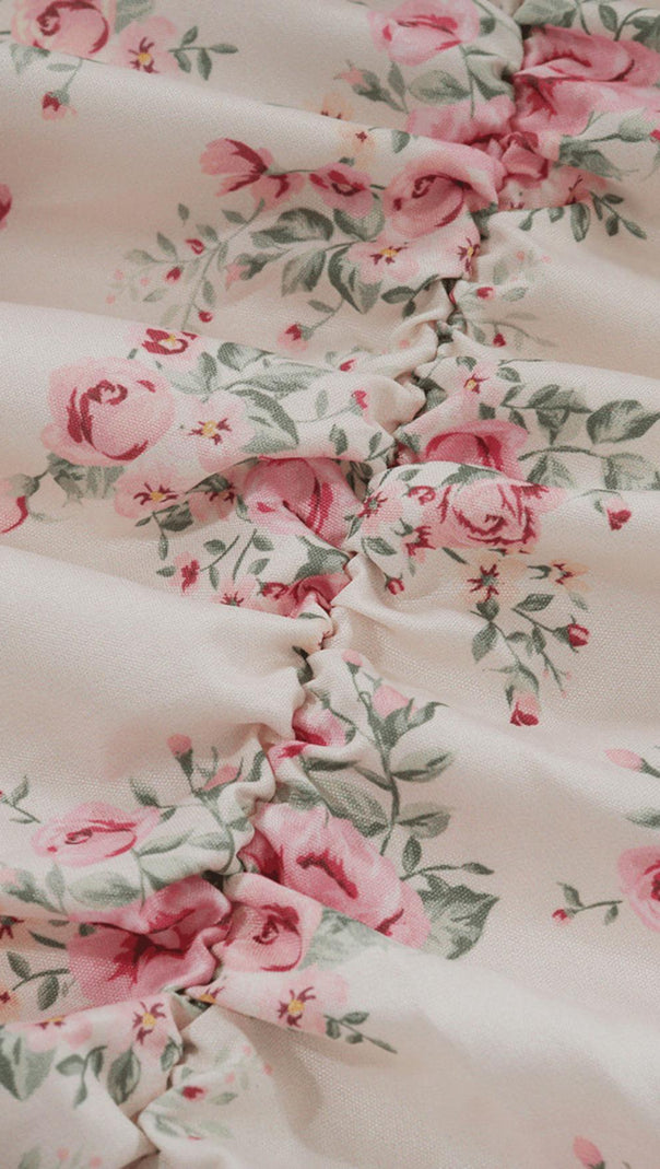 ABITO CORSETTO CON RUCHES E FIORI LIMONE 