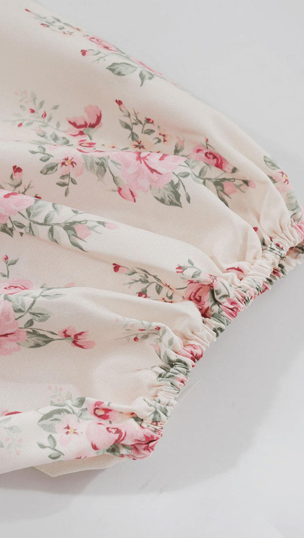 ABITO CORSETTO CON RUCHES E FIORI LIMONE 