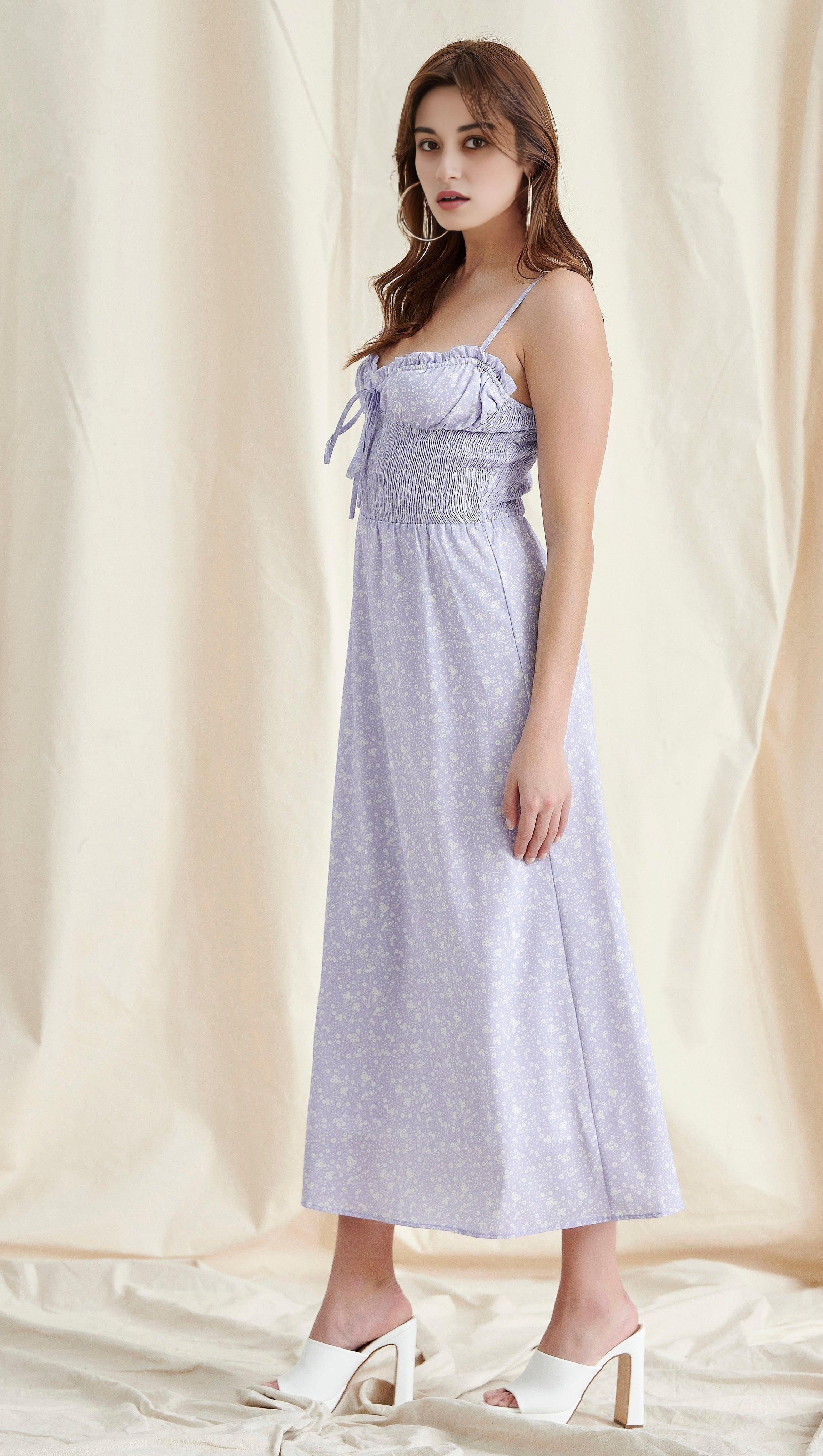 VIOLET FLORAL MAXI DRESS