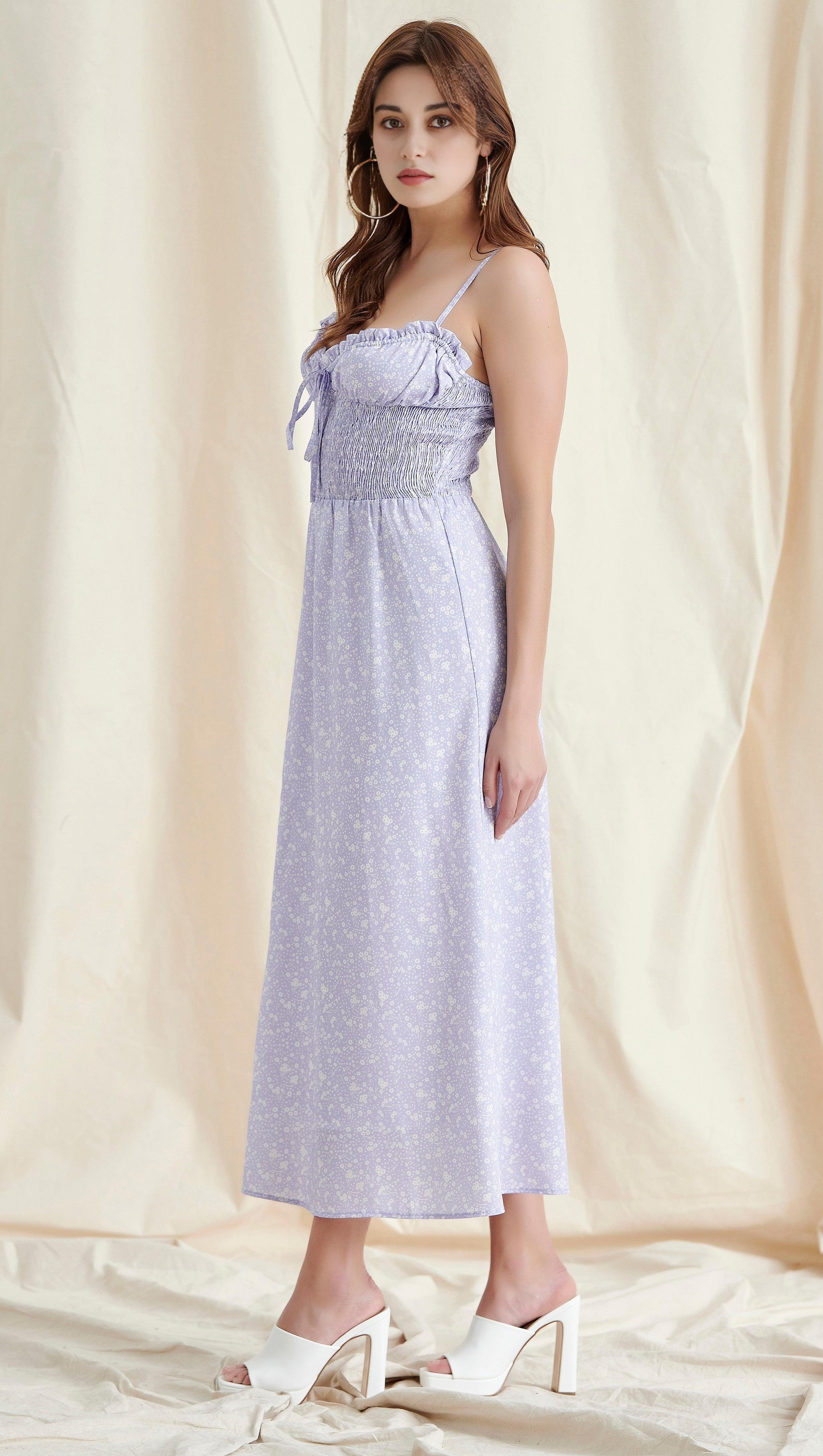 AIIZIE VIOLET FLORAL MAXI DRESS - product image