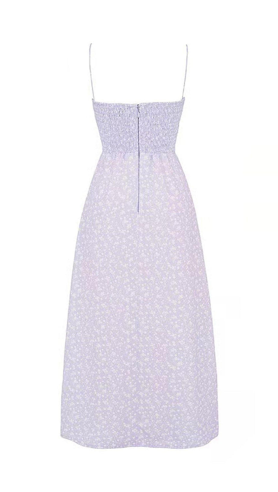 VIOLET FLORAL MAXI DRESS