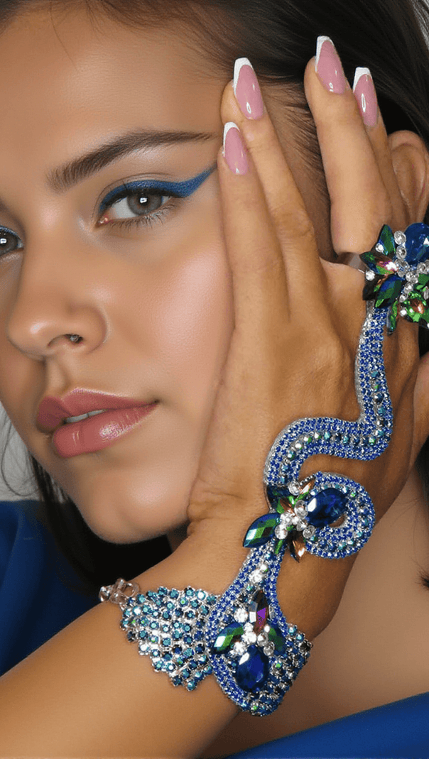 AIIZIE DALILA CRYSTAL FLOWER SERPENT BRACELET - product image