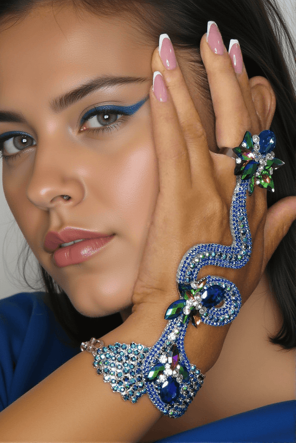 Dalila Crystal Flower Serpent Bracelet