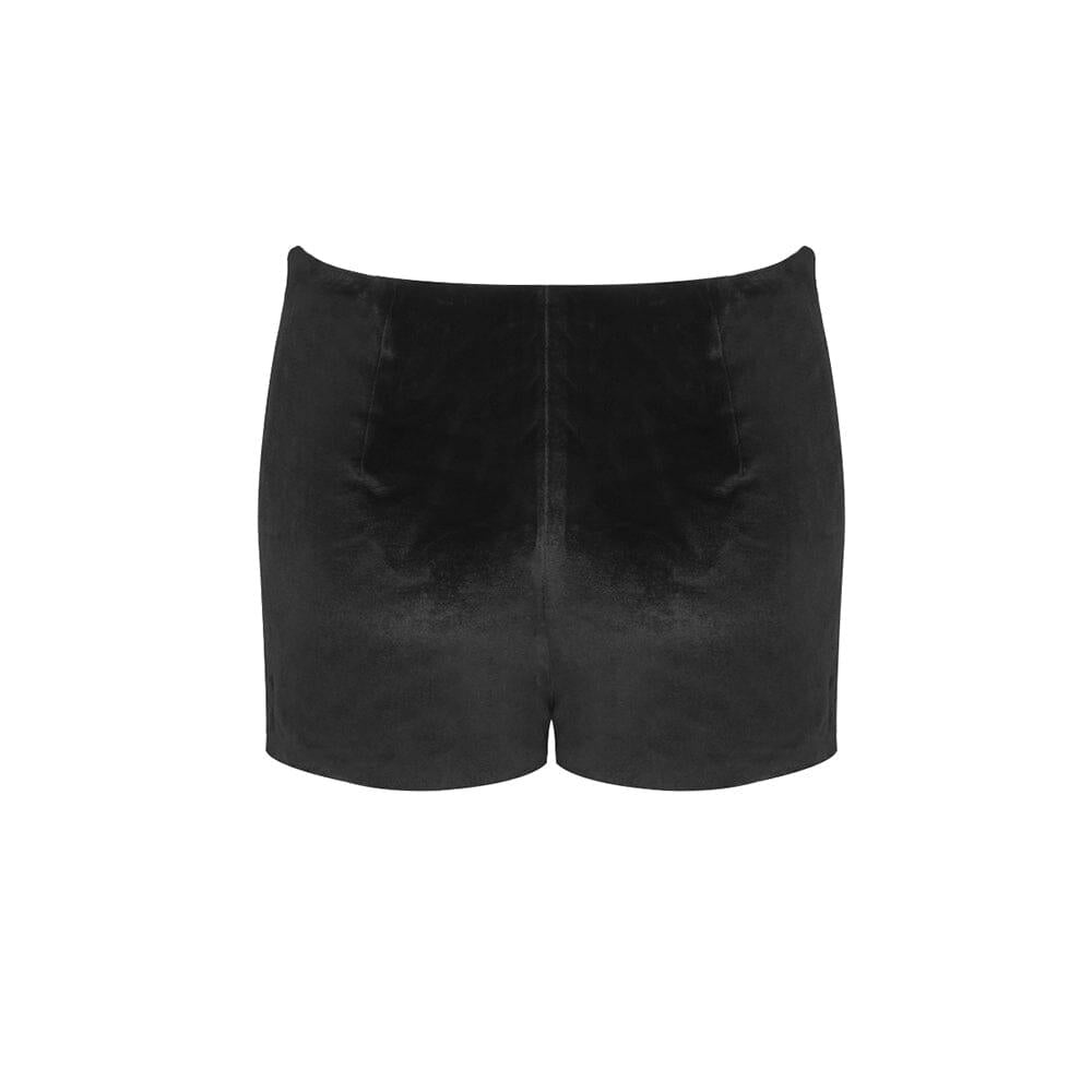 AIIZIE BLACK PLAIN CUTOUT HOOP ACCENT TUBE TOP & SHORTS - product image