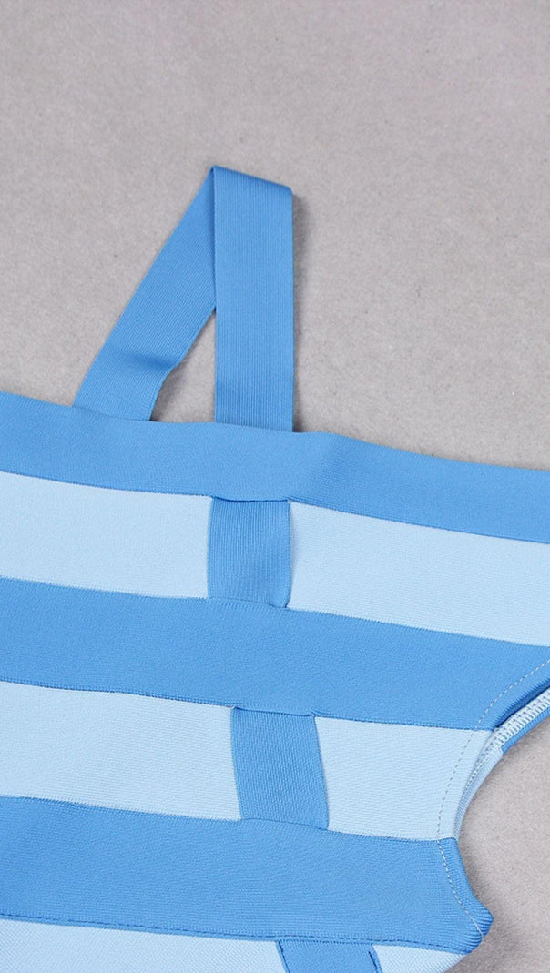 AIIZIE SLIT MINI DRESS IN BLUE - product image