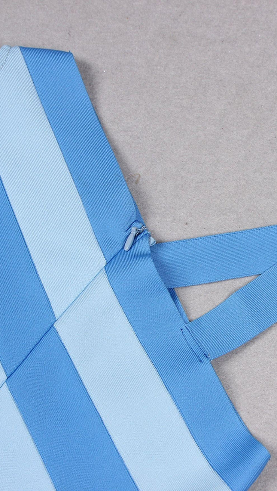 SLIT MINI DRESS IN BLUE