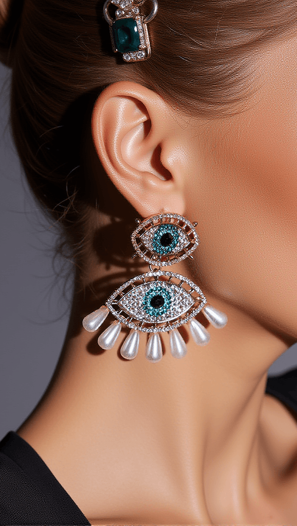 AIIZIE EYE PEARLS EARRINGS - product image