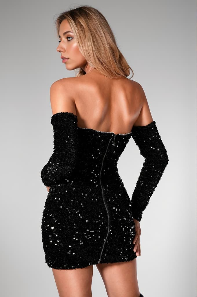 Osiris Diamond Sequin Mini Bodycon Dress