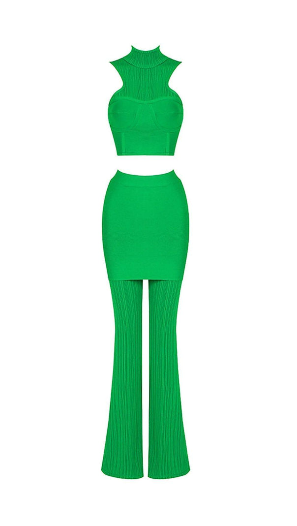 AIIZIE BANDAGE TWO PIECE SET IN GREEN - product image