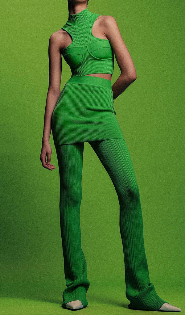 BANDAGE TWO PIECE SET IN GREEN