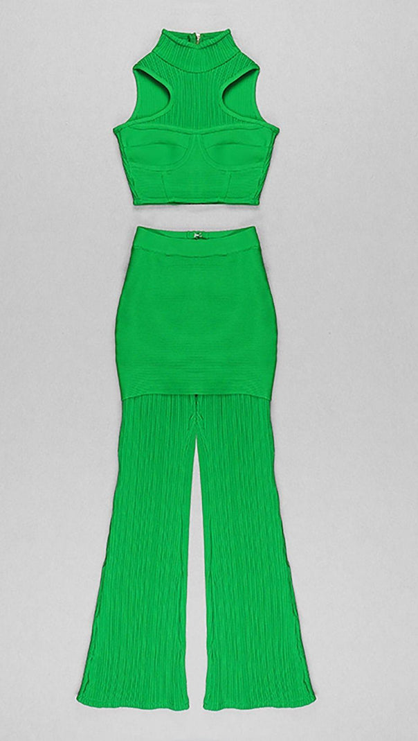 AIIZIE BANDAGE TWO PIECE SET IN GREEN - product image