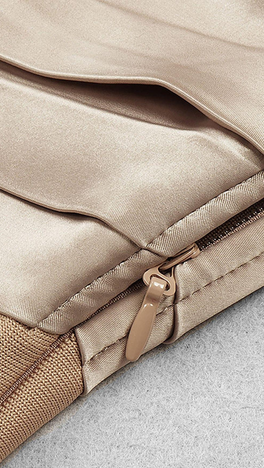 LONG SLEEVE FOLDS BANDAGE MINI DRESS IN KHAKI