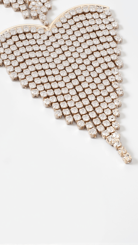 HAZEL HEART TASSEL DROP EARRINGS