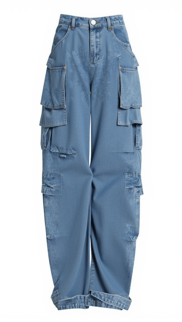 AIIZIE GIULIA DENIM PANTS IN BLUE - product image