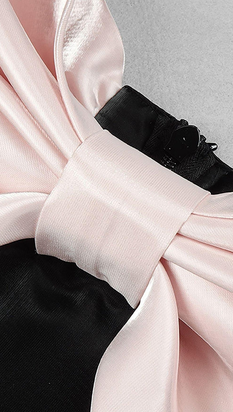 SATIN PINK BOW OFF SHOULDER MINI DRESS IN WHITE