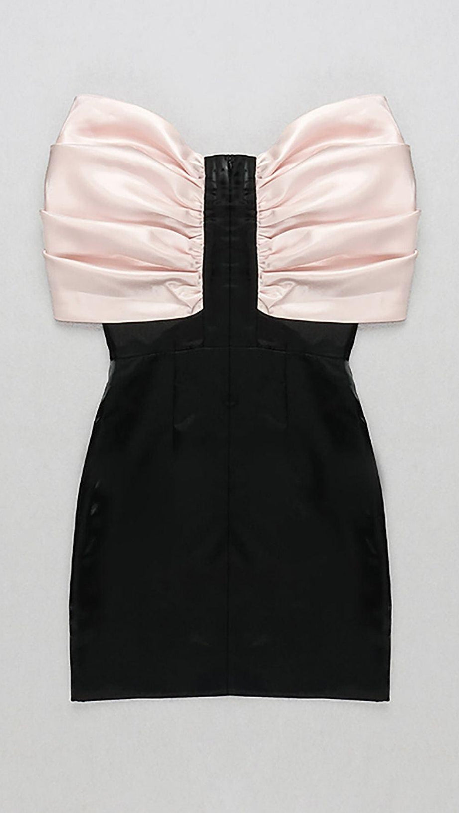 SATIN PINK BOW OFF SHOULDER MINI DRESS