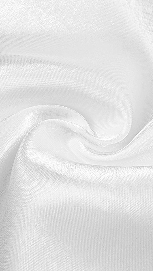 AIIZIE SATIN STRAPLESS MIDI DRESS IN WHITE - product image