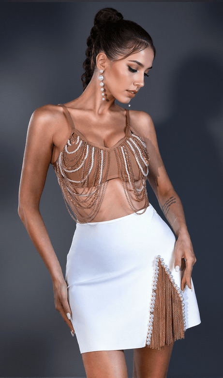 Nasos Pearl Body Chain Set