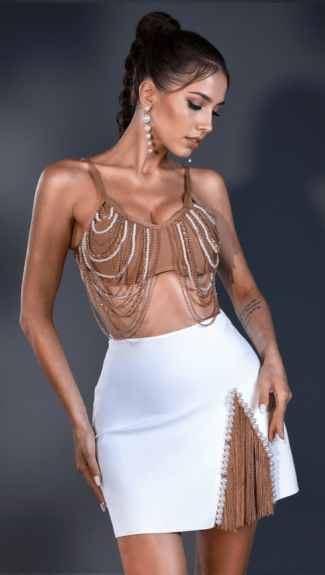 SET DI CATENE PER IL CORPO CON PERLE NASOS