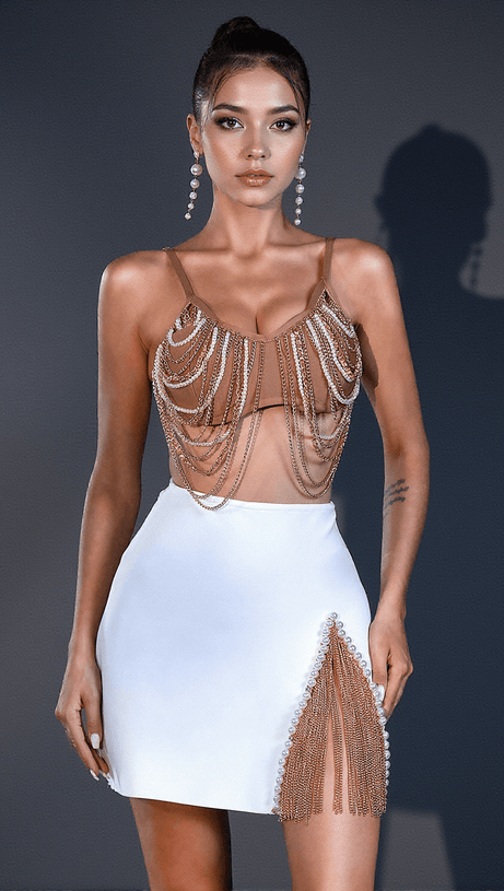 SET DI CATENE PER IL CORPO CON PERLE NASOS