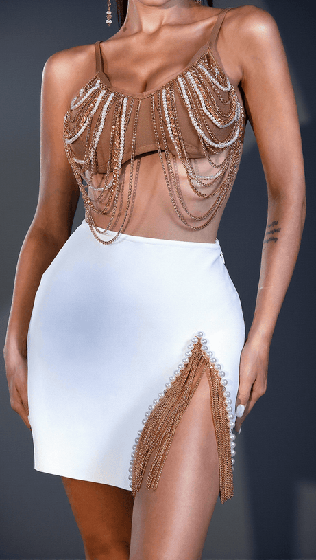 SET DI CATENE PER IL CORPO CON PERLE NASOS