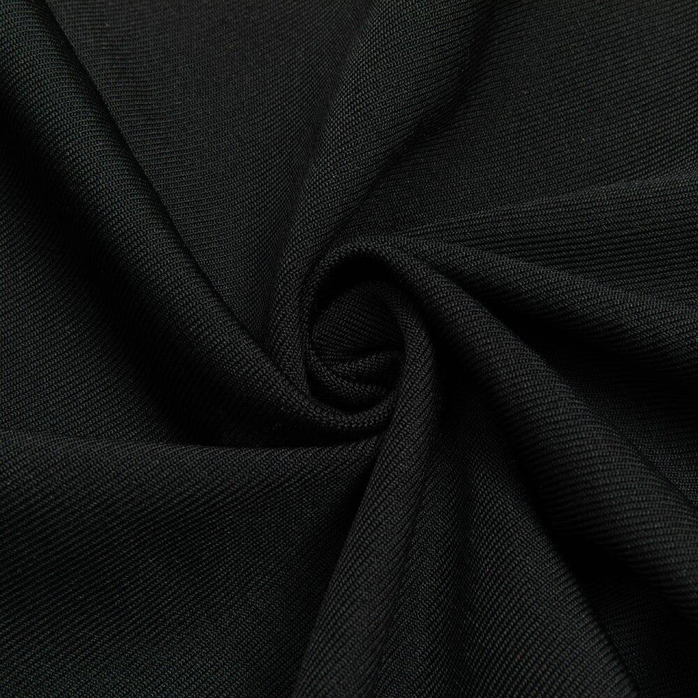 AIIZIE BLACK MESH PATCHWORK BUTTON-EMBELLISHED DRESS - product image
