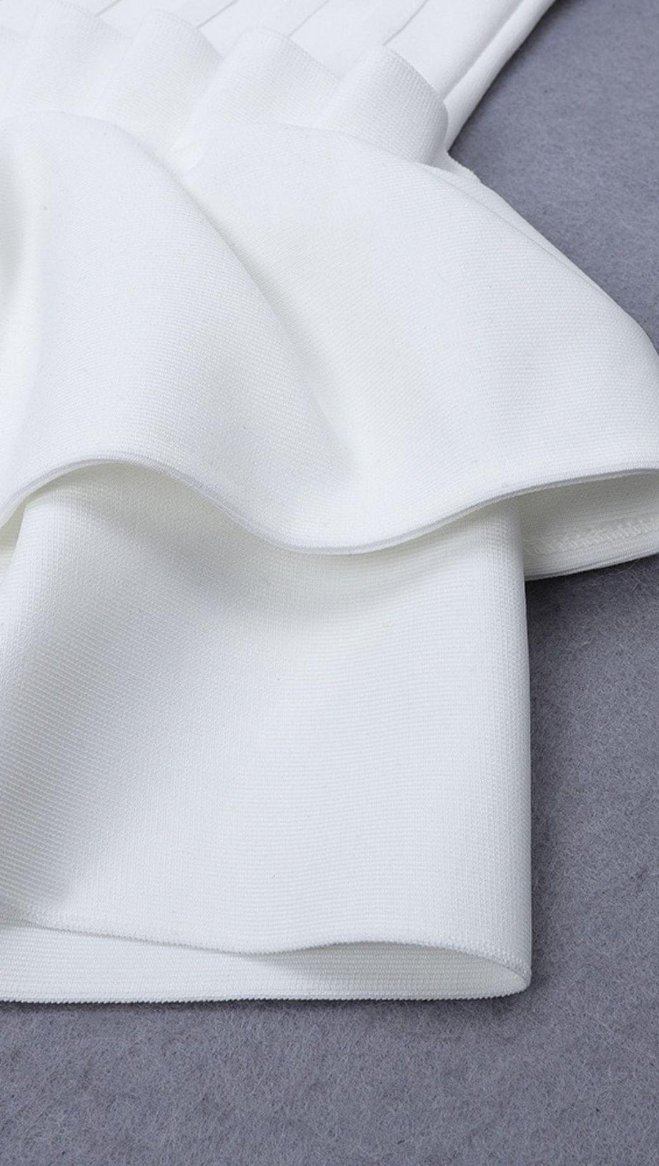 FRILLY BANDAGE MINI DRESS IN WHITE