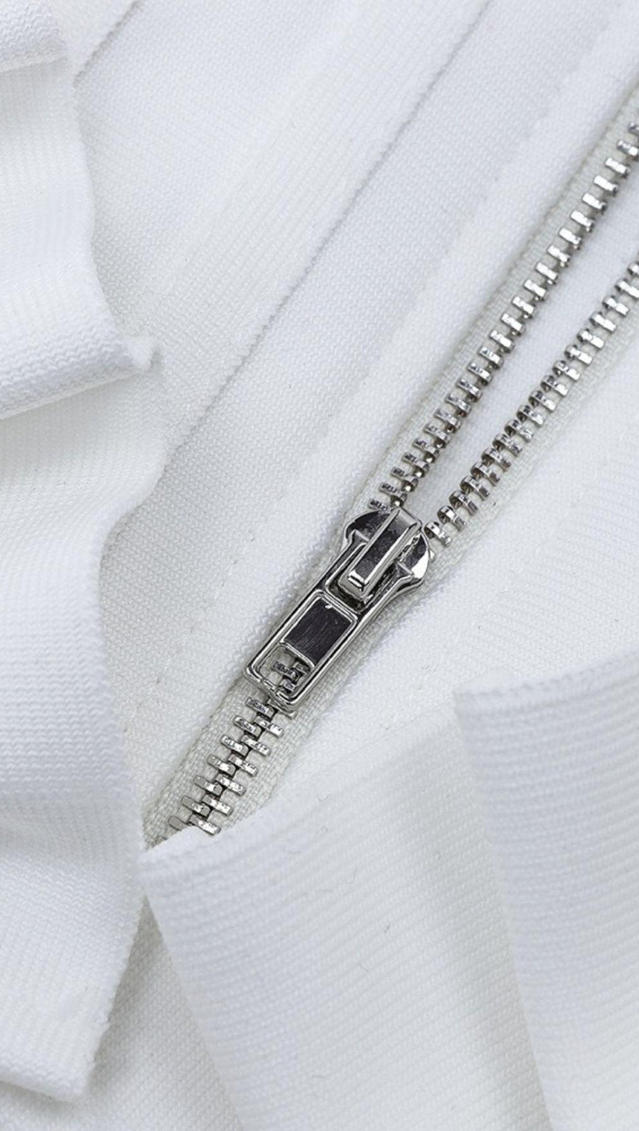 FRILLY BANDAGE MINI DRESS IN WHITE