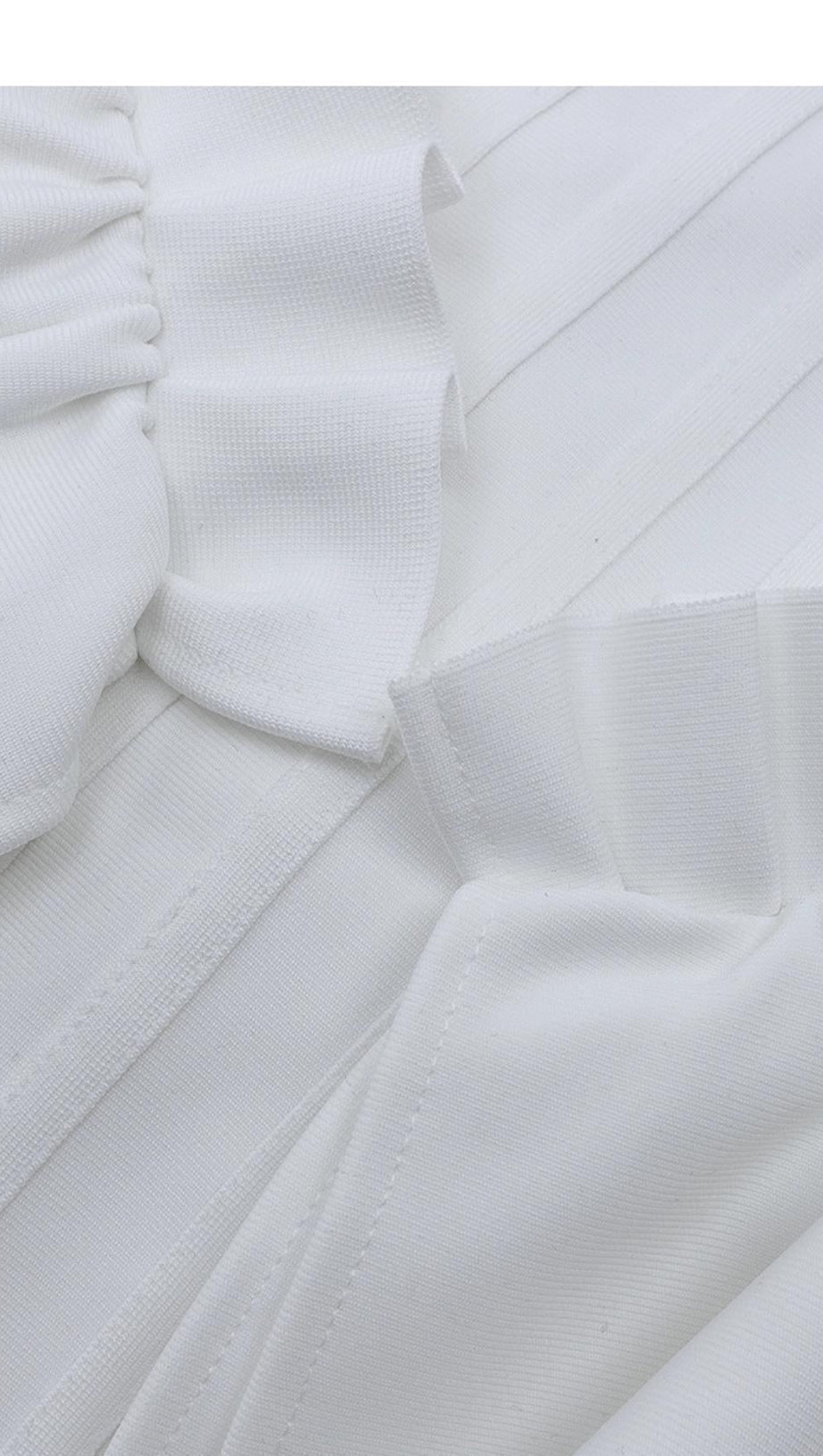 FRILLY BANDAGE MINI DRESS IN WHITE