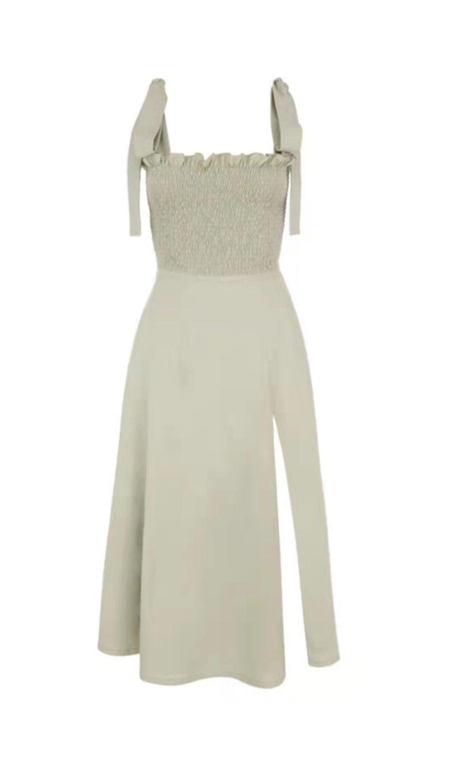 ABITO MIDI CON SPACCO VERDE