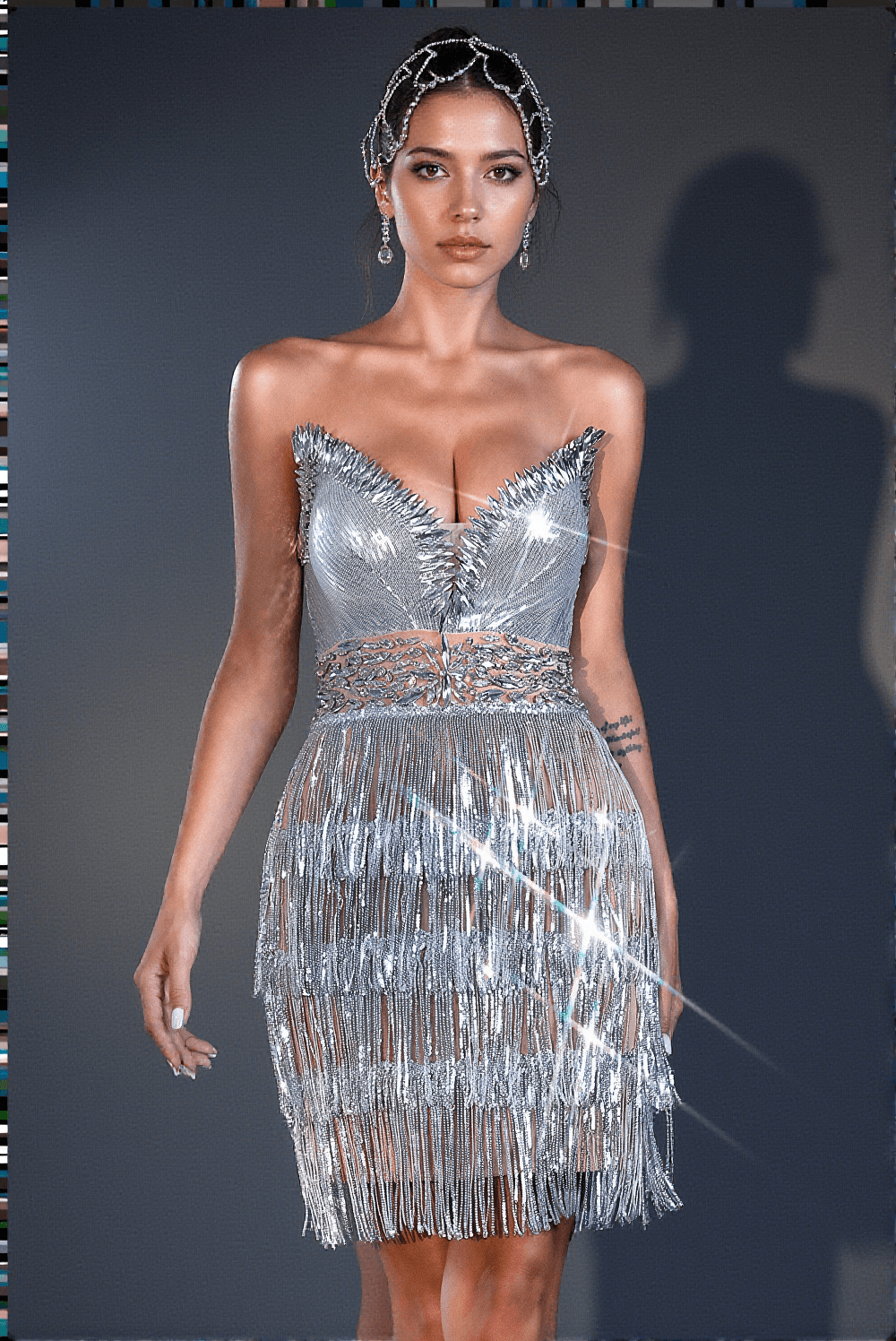 Ceryn Korsettkleid mit Diamant-Pailletten