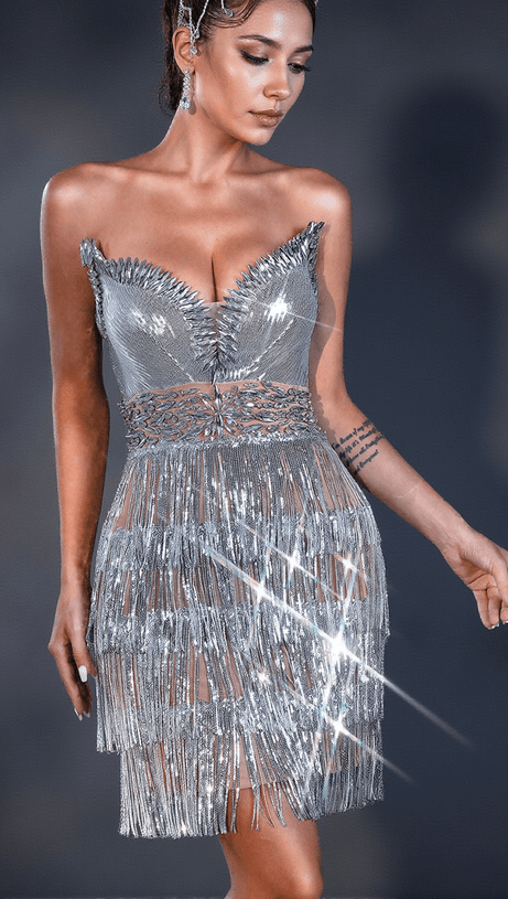 Ceryn Korsettkleid mit Diamant-Pailletten