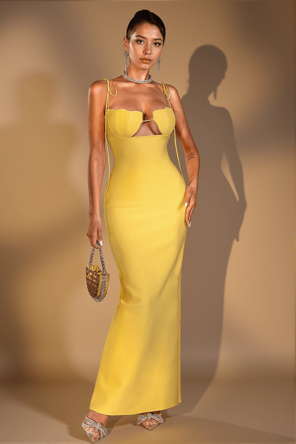 Eboni Korsett-Blumenkleid