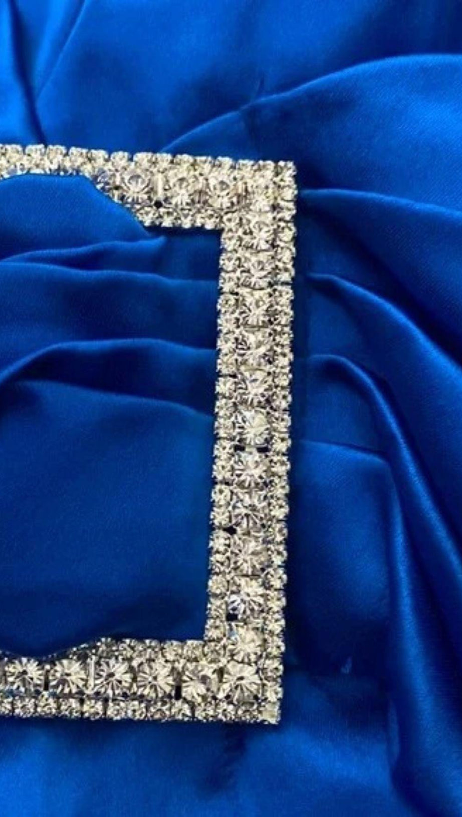 SATIN DRAPED MINI DRESS IN COBALT BLUE