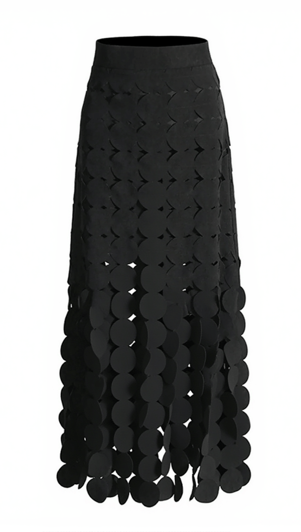 AIIZIE JELENA FRINGE FLORAL PATCHWORK SKIRT - product image