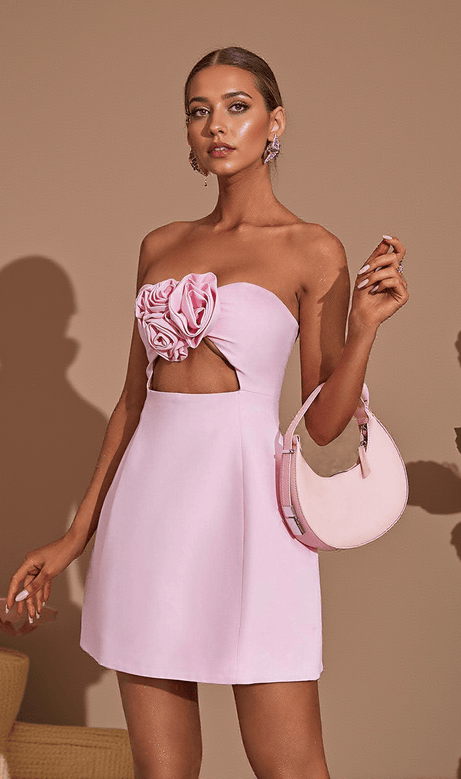 Kinsley Strapless Cutout Mini Dress