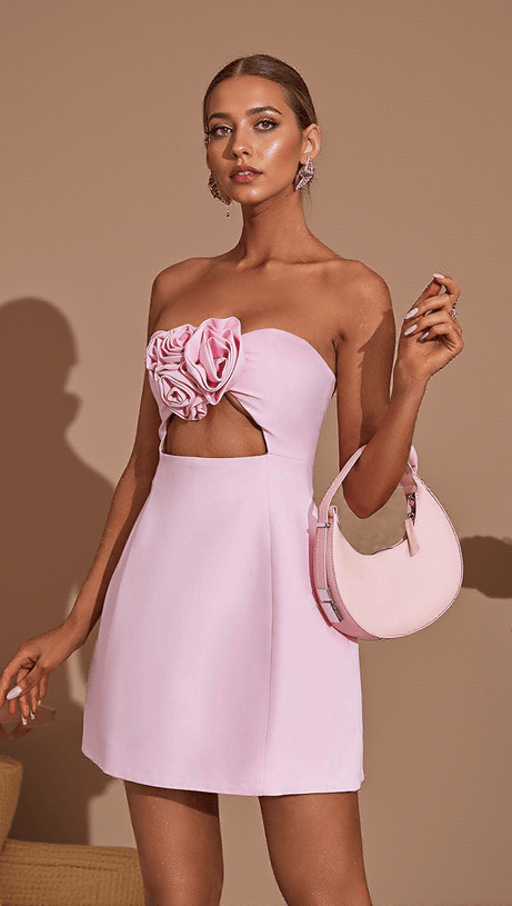 Trägerloses Minikleid mit Cut-outs „Kinsley“