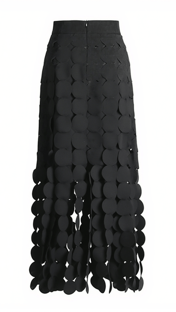 AIIZIE JELENA FRINGE FLORAL PATCHWORK SKIRT - product image