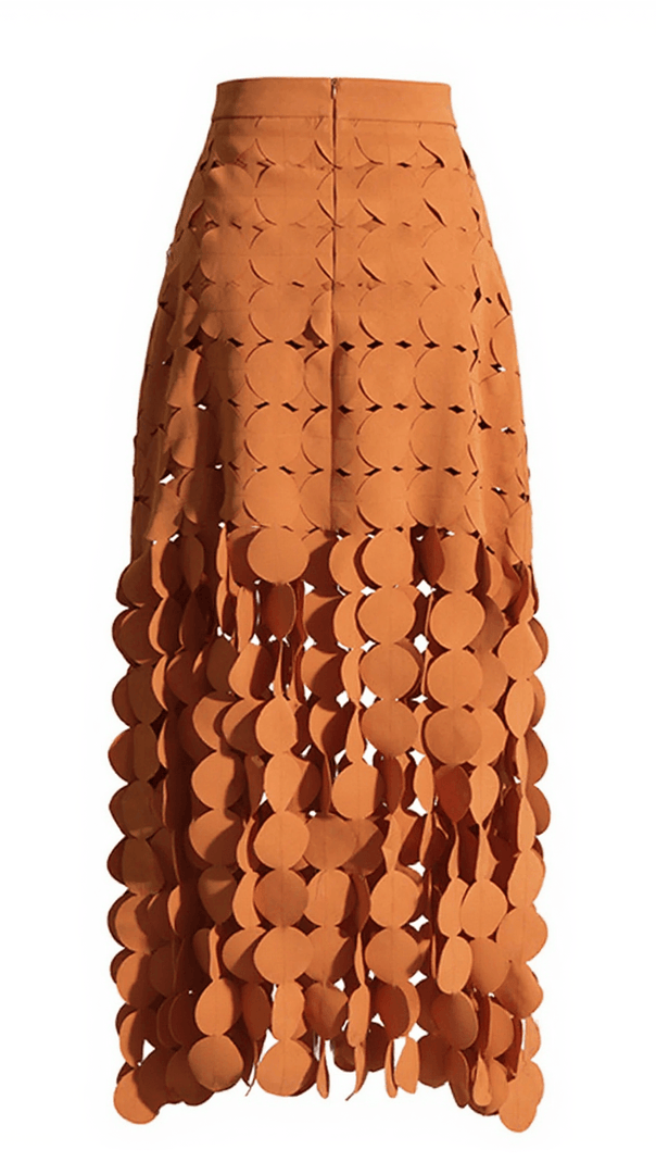 AIIZIE JELENA FRINGE FLORAL PATCHWORK SKIRT - product image