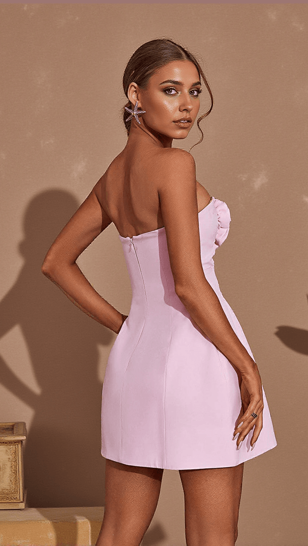 AIIZIE KINSLEY STRAPLESS CUTOUT MINI DRESS - product image