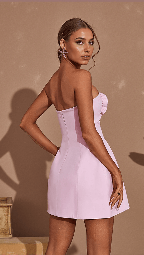 KINSLEY STRAPLESS CUTOUT MINI DRESS