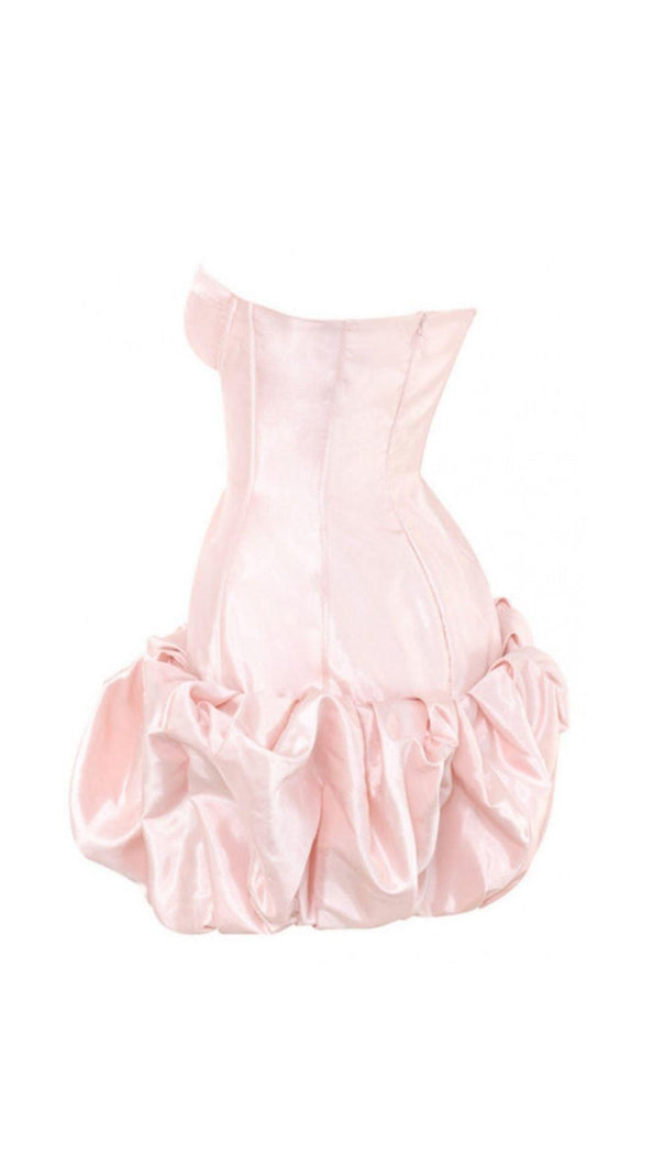 AIIZIE SATIN STRAPLESS MINI DRESS IN PINK - product image