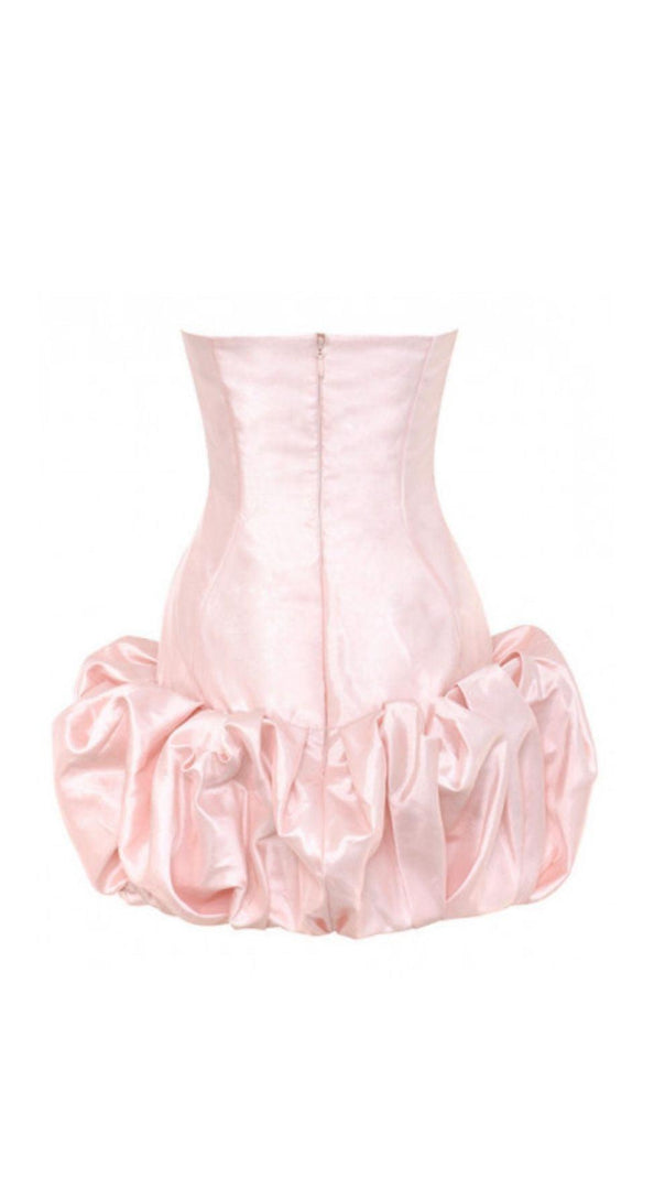 AIIZIE SATIN STRAPLESS MINI DRESS IN PINK - product image