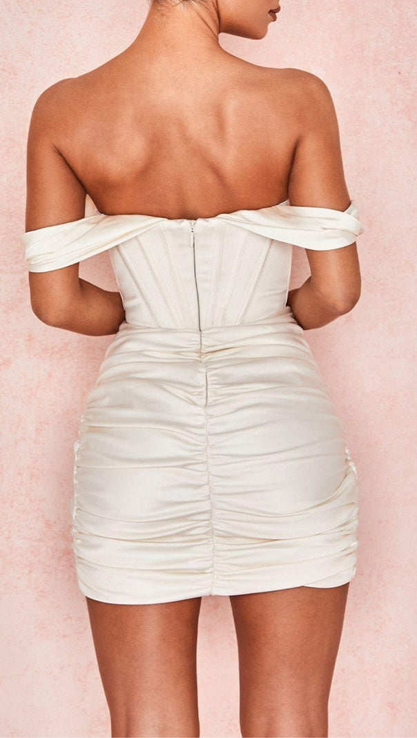 AIIZIE TUBE TOP PLEATED SKIRT IN IVORY - product image