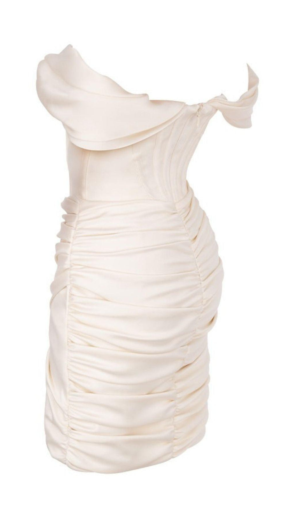 GONNA PLISSETTATA CON TOP A TUBO IN AVORIO