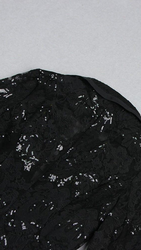 BLACK LACE BLAZER AND PANTS